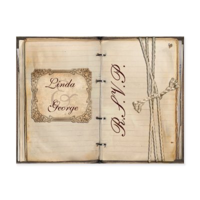 vintage Wedding rsvp card Post Cards