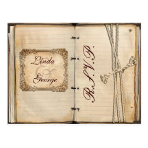 vintage Wedding rsvp card Post Cards