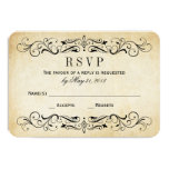 Vintage Wedding RSVP Cards | Elegant Flourish Personalized Announcement