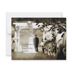 Vintage Wedding RSVP invitation