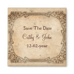 vintage wedding  Save the date magnet