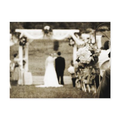 Vintage  Wedding Save The Date Postcard
