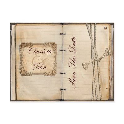 Vintage wedding Save the date Postcards