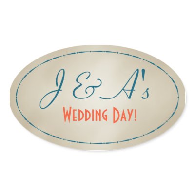 Vintage Wedding Sticker