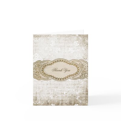 Vintage Wedding Thank You Cards