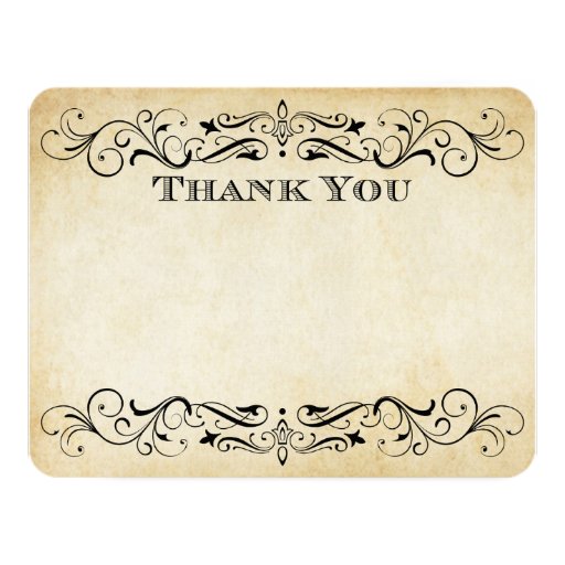 Vintage Wedding Thank You Cards Elegant Flourish Invitation Card Zazzle Vintage Wedding Thank You Cards Elegant Flourish Invitation Card Zazzle