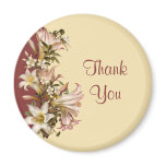 Vintage Wedding Thank You Round Magnet