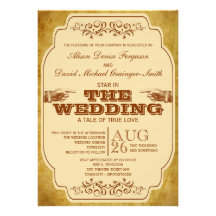 Vintage Wedding Theatre Production Invites