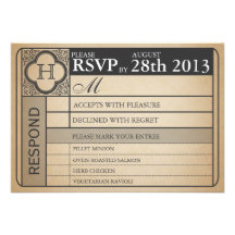 Vintage Wedding Ticket  III  Punchout Personalized Invite
