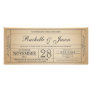 Vintage Wedding Ticket Invitation Vintage Wedding Ticket Invitation