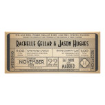 Vintage Wedding Ticket Invitation IV -- 40s era