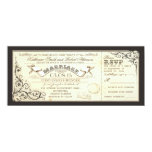 vintage wedding tickets with elegant flourishes custom announcement