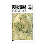 Vintage Wedding, Victorian Bride Bridal Portrait Postage Stamps