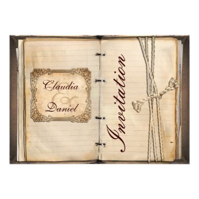 Vintage wedding without no '49' on top rightcorner personalized invites
