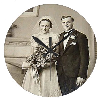 Vintage Weddings and Vintage Brides Wallclocks