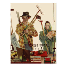 Vintage Weekend Warriors Postcard