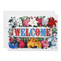 Vintage Welcome New Home Party Invite