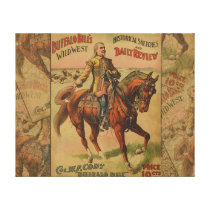 Vintage Western Buffalo Bill Wild West Show Poster Stretched Canvas Prints