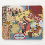vintage western collage mousepad mousepads