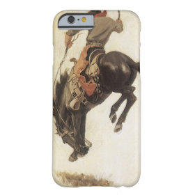 Vintage Western, Cowboy on a Bucking Bronco Horse