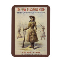 Vintage Western Cowgirl Miss Annie Oakley Rectangle Magnet