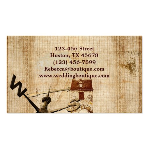 vintage western farmhouse country fashion boutique business card (back side)