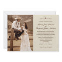 Vintage Western Photo Wedding Invitations zazzle_invitation