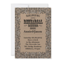 Vintage  Western Rehearsal Dinner Invitation