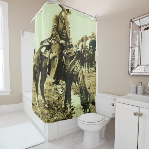 Vintage Western Texas Cowboy Trail Ride Horse Shower
