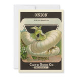 Vintage White Bermuda Onions Seed Packet Label Art Personalized Invitations