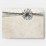 Vintage White Daisy Envelope