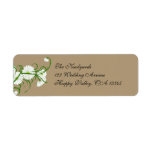 Vintage White Gerber Daisy Flowers Wedding Set Custom Return Address Label