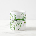 Vintage White Gerber Daisy Flowers Wedding Set Coffee Mug