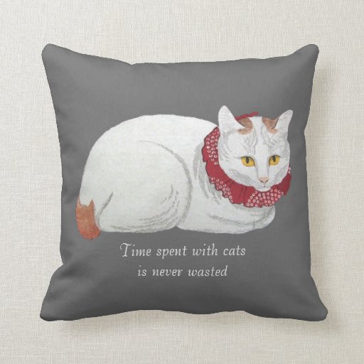 japanese cat pillow