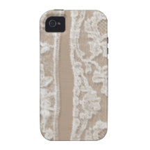 Vintage White Lace iPhone 4/4S Cases