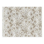 Vintage White Rose Lace Post Cards