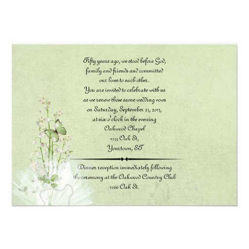 Vintage White Roses Custom Invitation