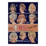 vintage, wig, advertisement, funny, humor, humour,