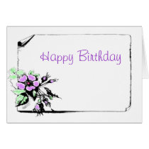 Vintage Wild Rose-A Greeting Card