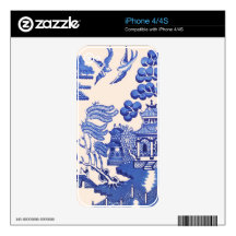 Vintage Willow Pattern Skin For The iPhone 4S