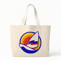 Vintage Windsurfer Beach Bag