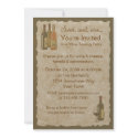 Vintage Wine Bottles Invitation by pinkinkart Vintage Wine Bottles Invitation