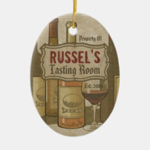 Vintage Wine Bottles Personalized Ornament