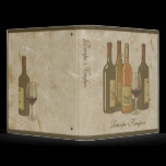 Vintage Wine Bottles Recipe Binder