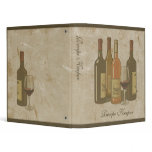 Vintage Wine Bottles Recipe Binder
