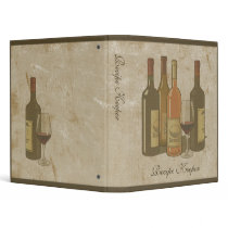 Vintage Wine Bottles Recipe Binder