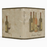 Vintage Wine Bottles Recipe Binder