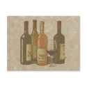 Vintage Wine Bottles Recipe Card postcards by pinkinkart Vintage Wine Bottles Recipe Card postcards