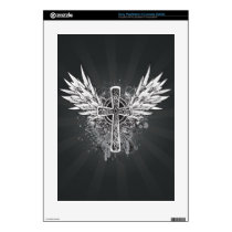 Vintage Winged Cross with Flower Pattern skins