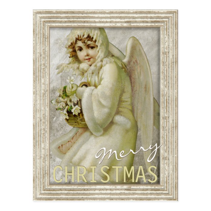 Vintage winter angel CC0616 Christmas Postcard